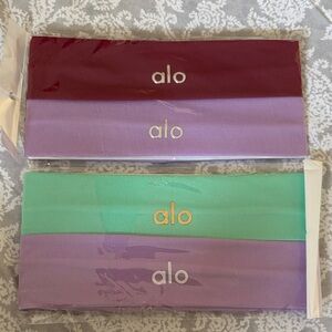 ALO Yoga Burgundy, Lavender, and Mint Headbands